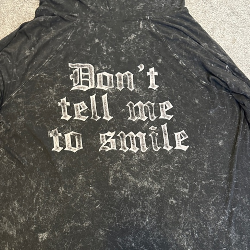 Lovesick Don’t Tell Me To Smile Long Hoodie Zip 1 (M-XL)